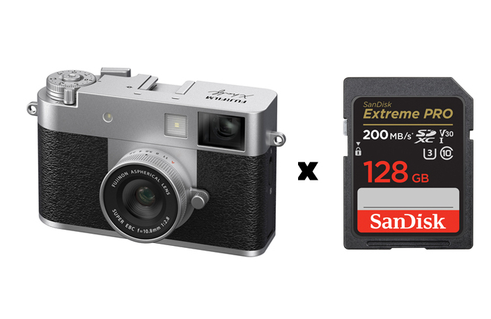 FUJIFILM X-HF1 silver (X half) + SanDisk Extreme PRO 128GB SDXC UHS-I V30 200MB/s