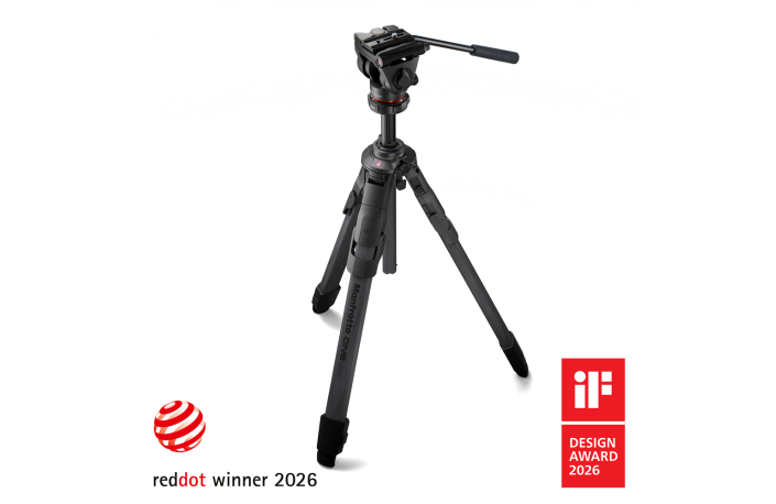 Manfrotto One Carbon Stativ 500X Fluid- Kopf