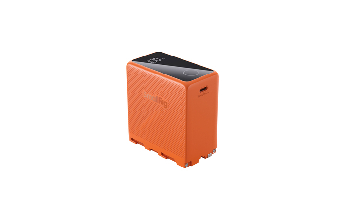 SmallRig 4576 NP-F970 orange, USB-C wiederaufladbarer Akku
