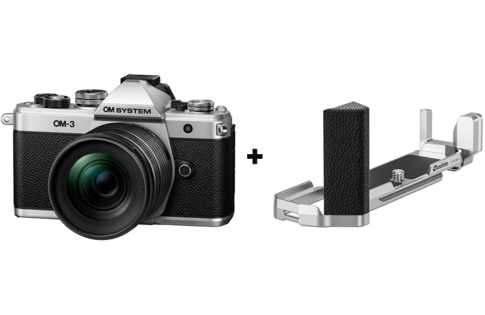 OM System OM-3 Kit + M.Zuiko ED 12-45/4.0 PRO + Leofoto L-Halterung LPO-OM-3 für OM-System OM-3