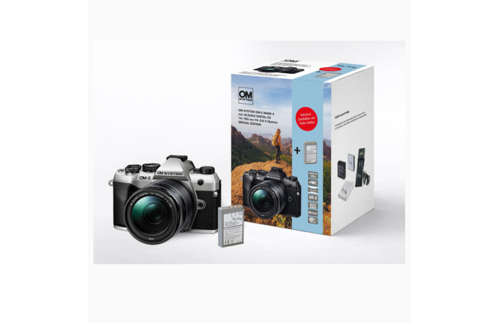 OM SYSTEM OM-5 II Special Edition silber + ED 14-150 mm II + PH Akku