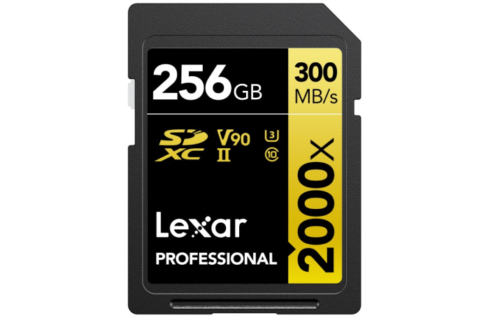Lexar SD Pro Gold Series UHS-II 2000x 256GB V90