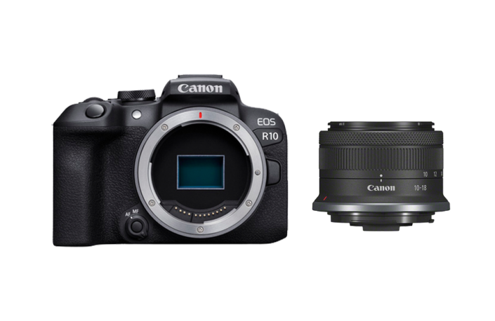 Canon EOS R10 Gehäuse + Canon RF-S 4,5-6,3/10-18 mm IS STM