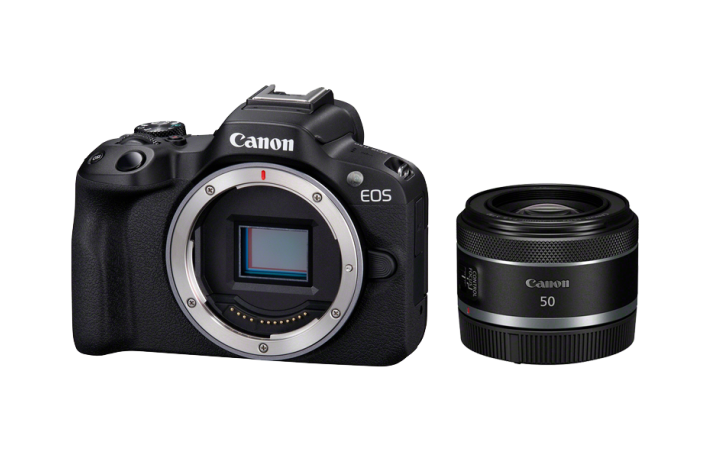 Canon EOS R50 Gehäuse schwarz + Canon RF 50mm F1.8 STM