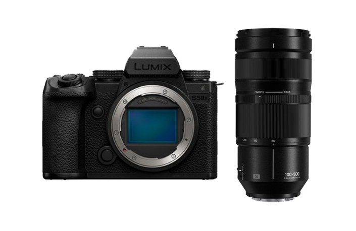Panasonic Lumix S5IIX Gehäuse, black + Panasonic Lumix S 100-500/ 5-7.1 OIS