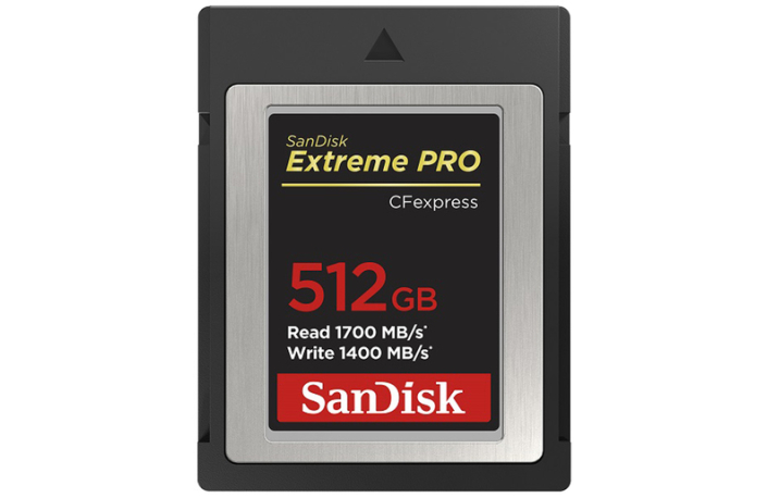 SanDisk Extreme PRO CFexpress Card 512GB Type B, 1700/1400 MB/s