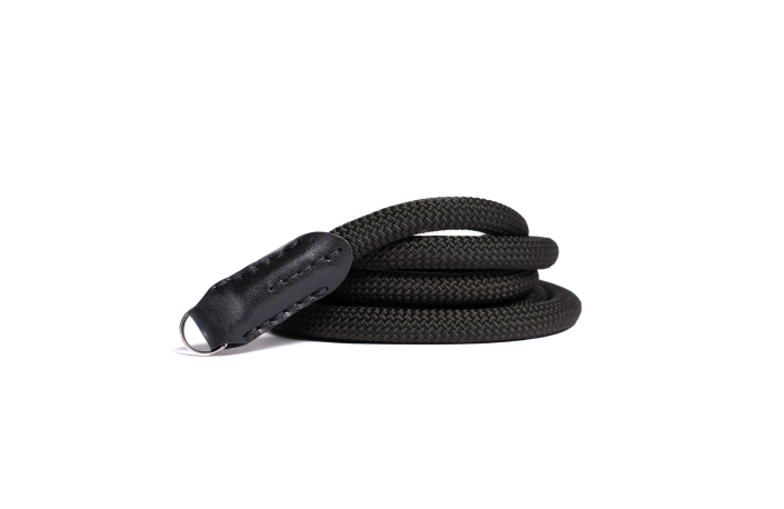 Seam Strap Kameraseil 100cm Schwarz (mit Schutzleder) - made in Germany -