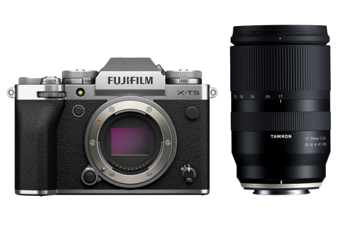 Fujifilm X-T5 Gehäuse silber Kit plus Tamron AF 17-70/2.8 Di III-A VC RXD