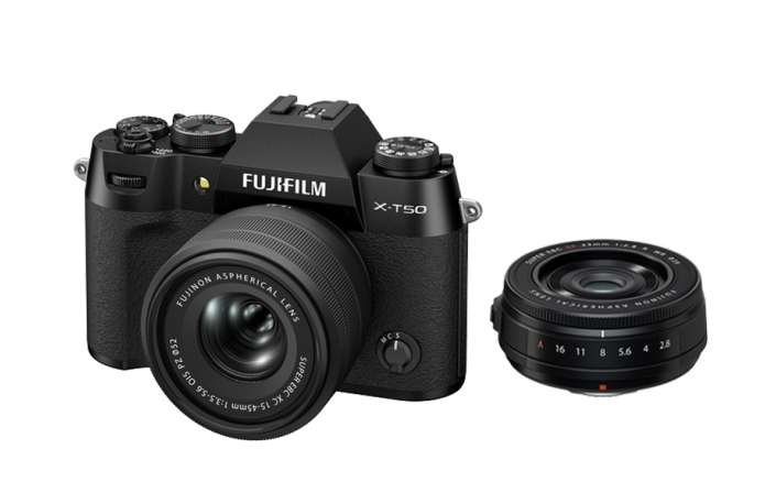 Fujifilm X-T50 schwarz + XC15-45mm F3.5-5.6 OIS PZ + Fujifilm Fujinon XF 23 mm F2.8 R WR schwarz